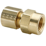 PARKER Adapter, Compression x FNPT End, -65 to 250 deg F, Brass, Forged, Adapter, Fluid