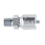 PARKER 43 Series Hydraulic Hose Fitting,Crimp Style, Straight,Male JIS/BSP Taper Pipe Rigid End,Steel,Domestic