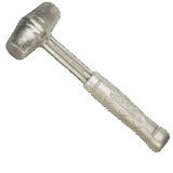 Lead Hammer, Non-Marring, 12 in Lg, 1-1/2 in Dia Face, Lead Alloy Head, Aluminium Handle, Ribbed Grip