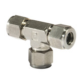 PARKER Union Tee, Tube End, 8600 to 10900 psi, -255 to 649 deg C, 316 Stainless Steel, Tee