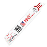 Reciprocating Saw Blade, Demolition,  Straight Back, 6 in Lg, 1 in Wd, 0.042 in Thk, Matrix II Teeth, White