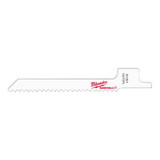 Reciprocating Saw Blade, High Performance,  Straight Back, 3-5/8 in Lg, 5/16 in Wd, 0.035 in Thk, Bright
