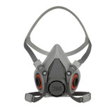 Half Facepiece Respirator, Reusable, Gas/Vapor, Easy to Adjust Headstrap, Bayonet