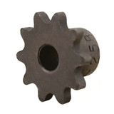 Roller Chain Sprocket, Type B,  Single Strand, #35 Chain, 3/4 in Lg Thru Bore, Steel, Protective Coating