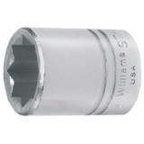 Socket, Imperial, 1/2 in Drive, Shallow Length Socket, 8 -Point, Chrome Vanadium Steel, Polished Chrome