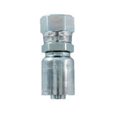 PARKER 43 Series Hydraulic Hose Fitting,Crimp Style, Straight,30 deg Female Japanese Metric Swivel Flare End,Steel