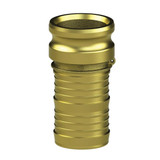 Adapter, Type E,  Cam and Groove, Adapter, Male Adapter x Hose Shank End, -150 deg F, Brass, Casting