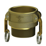 Coupler, Type B,  Cam and Groove, Coupler, Female Coupler x MNPT End, -150 deg F, Brass, Casting, Domestic
