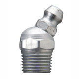 Zerk Fitting, 7/16 in Hex, Trivalent Zinc Plated, Steel, 1/8 in PTF Thread, 27/32 in Lg