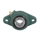 DODGE TYPE SC 2 BOLT FLANGE Ball Bearing Unit, 5.12 in Lg Bolt Center-to-Center, 2-Bolt Flange Mount, 6.13 in Lg, 1-3/4 in Dp, Steel