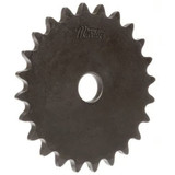 Roller Chain Sprocket, Type A,  Single Strand, #40 Chain, 0.284 in Lg Thru Bore, Steel, Protective Coating