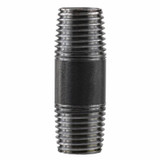 Pipe Nipple, 1/8 in, NPS End, SCH 40, Welded, Steel, Black