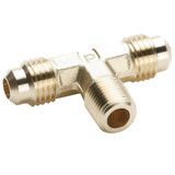 PARKER Branch Tee, Economical, Tee, 45 deg SAE Flare x Straight MNPT End, -65 to 250 deg F, Brass, Forged