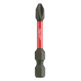 MILWAUKEE SHOCKWAVE Screwdriver Bit, Power Return, Philips Point, 2 in Lg, Hex Shank, 1/4 in Shank, Alloy Steel, Black