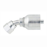 PARKER 43 Series Hydraulic Hose Elbow,Crimp Style,37 deg Female JIC Swivel x Crimp End,45 deg,Steel,Domestic