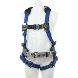 Harness, Alloy Steel Hardware, Black,  Blue, 400 lb, Tongue/Grommet Leg Strap Buckle, Friction Buckle