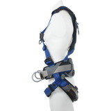 Harness, Alloy Steel Hardware, Black,  Blue, 400 lb, Tongue/Grommet Leg Strap Buckle, Friction Buckle