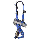 Harness, Alloy Steel Hardware, Black,  Blue, 400 lb, Tongue/Grommet Leg Strap Buckle, Friction Buckle