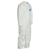 Disposable Coverall, Comfort Fit, White, Tyvek®, Serged Seam, Front Zipper Closure, Flame Resist
