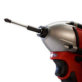 MILWAUKEE SHOCKWAVE Screwdriver Bit, Insert, Philips Point, 1 in Lg, Hex Shank, 1/4 in Shank, Alloy Steel, Black Phosphate