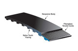 gates Power Grip Timing Belt, 6-1/2 in Min Dia Pulley, -30 to 180 deg F, Neoprene, Fiberglass Reinforced, Black, Extra Heavy