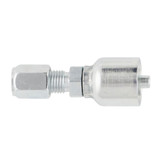 PARKER 43 Series Hydraulic Hose Fitting,Crimp Style, Straight,Male Ferulok Flareless - Rigid 24 deg Cone End,70 deg F