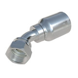 PARKER 78 Series Hydraulic Hose Elbow,Crimp Style,Female Seal-Lok Swivel End,45 deg,Steel
