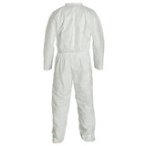 Disposable Coverall, Comfort Fit, White, Tyvek®, Serged Seam, Front Zipper Closure