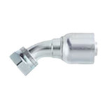 PARKER 71 Series Hydraulic Hose Elbow,Crimp Style,45 deg,Steel,Domestic