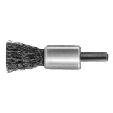 MILWAUKEE End Brush, Straight, 1/4 in Dia Shank, Carbon Steel Fill