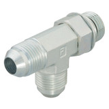 PARKER Hydraulic Tee, High Pressure, 37 deg Male JIC Flare x 37 deg Male JIC Flare x Male SAE-ORB End, Steel, 3/4 x 3/4 x 1-1/16-12 in, r5ox