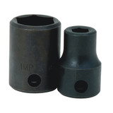 Socket, Standard, 1 Impact Rated, Imperial, Square Drive, 1/2 in Drive, Shallow Impact Socket, 6 -Point