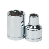 Socket, Standard, Metric, Square Drive, 3/8 in Drive, Shallow Length Socket, 1-1/32 in Wd Drive End