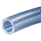 KURIYAMA Vacuum/Transfer Hose, 100 ft Lg, 25 to 150 deg F, PVC, Crystal Clear, Domestic. SOLD IN 100 FT REELS ONLY