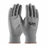 General Purpose Gloves, Coated Glove, Polyurethane Palm, Nylon, Gray, Seamless Knit, Nylon, Polyurethane