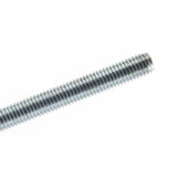 Threaded Rod, Left Hand, Imperial, 3 ft Lg, Low Carbon Steel, C, ASTM A 193, Zinc Plated