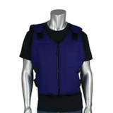 Cooling Vest, 45 min Cooling, Zipper Closure, Premium, Navy Blue, Cotton,  Nylon
