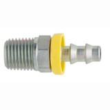 PARKER 82 Series Hydraulic Hose Fitting,Push On Field Attachable, Straight,MNPTF Rigid End,300 psi,70 deg F,Domestic