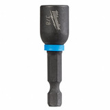 Nutdriver, Magnetic, 1-7/8 in Lg, Imperial, Hex Shank, 1/4 in Shank, 1 Magnetized Tip, Steel, Black, 1/4 to 7/16 in Drive, 49-66-5