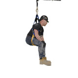 Harness, Alloy Steel Hardware, Blue, 400 lb, Tongue Leg Strap Buckle, Quick-Connect Chest Strap Buckle