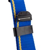 Harness, Alloy Steel Hardware, Blue, 400 lb, Tongue Leg Strap Buckle, Quick-Connect Chest Strap Buckle