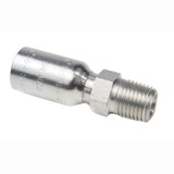 PARKER 56 Series Hydraulic Hose Fitting,Crimp Style, Straight,MNPTF Rigid End,5000 psi,Steel,Chromium 6 Free Plated