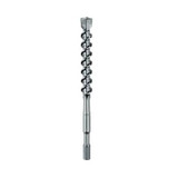 METABO Hammer Drill Bit, 4-Cutter, Round Cut Shape, Hole Drilling, 2 -Flute, Spiral Flute, Spline Shank, Carbide