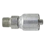 PARKER 78 Series Hydraulic Hose Fitting,Crimp Style, Straight,MNPTF Rigid End,5000 psi,Steel,3.94 in lg,Domestic