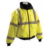 PIP Bomber Jacket, PU Coated Polyester, 185 g/sq-m Fabric, 5 -Pocket, ANSI 107 Class 3, High-Vis Yellow