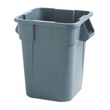 RUBBERMAID Utility Container, Trash, 40 gal, 23.5 in Dia, 23.5 in Lg, 23.5 in Wd, 28.8 in Ht, Square Shape, Plastic, Gray Color, Open Top, RCP 3536 GRA