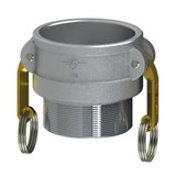 Coupler, Type B,  Cam and Groove, Coupler, 1 in, Female Coupler x MNPT End, 2-1/2 in Lg, 250 psi, -150 deg F, Brass, 2.44 in dia, Casting, Domestic