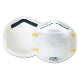 Disposable Dust Mask, Latex Free, Microfiber,  Polymer, White , Universal, N95, 0.95 Filter Efficiency, Dual/Non-Adjustable Headstrap