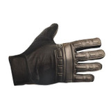 Anti-Vibration Gloves, Classic, Full Finger, Rubber, Hook and Loop Closure, Medium, Leather,  Spandex®,  Terrycloth, Black , Leather Palm