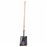 Dirt Shovel, 47 in Lg Handle, 12 in Lg Blade, 9-3/4 in Wd Blade, Forged Steel Blade, White Ash Handle, Straight, Square Point Blade